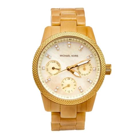 michael kors mother of pearls|Mother of Pearl Michael Kors Gold Watches .